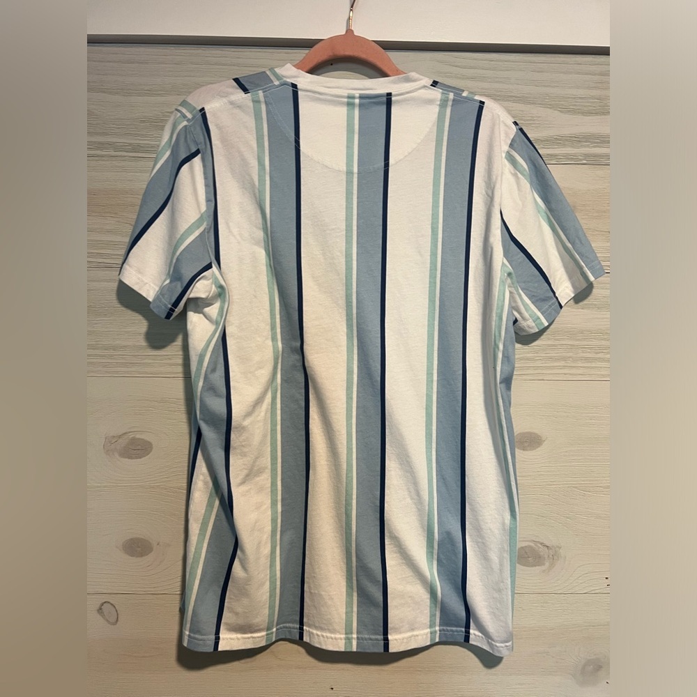 Hollister Men's Blue White Striped Shirt~Large - Picture 4 of 6